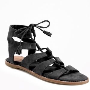 Brand New Old Navy Black Gladiator Sandals size 9